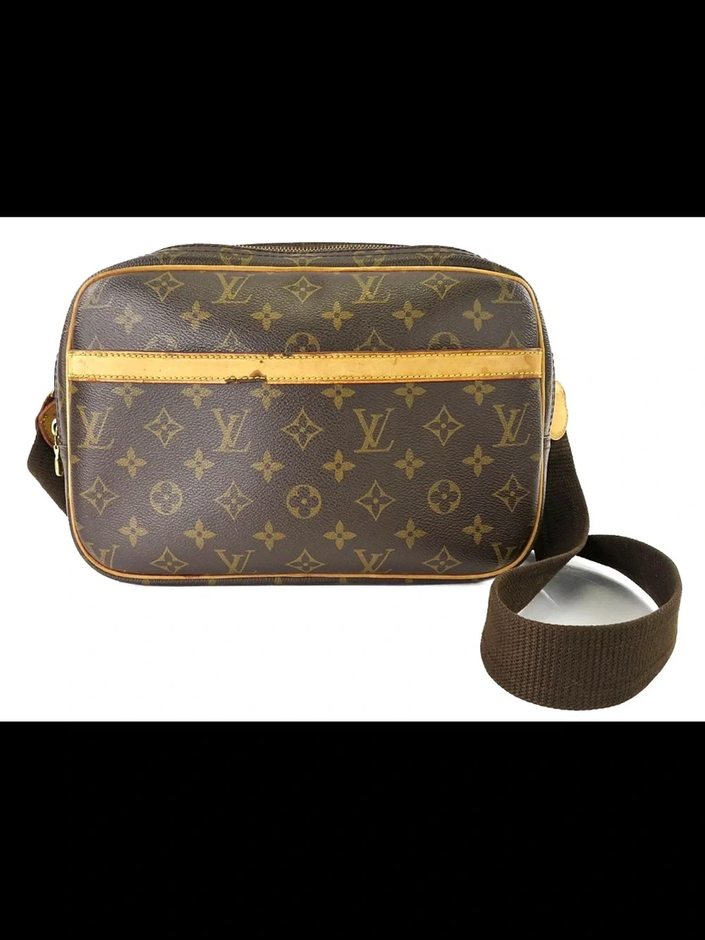 Louis Vuitton Monogram Canvas Messenger Bag in Brown and Tan